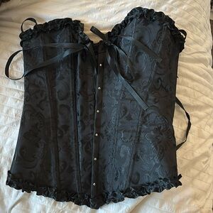 Black Lace Up Corset